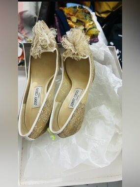 Jimmy Choo | Shoes | Jimmy Choo Classic Champagne Glitter Fabric
